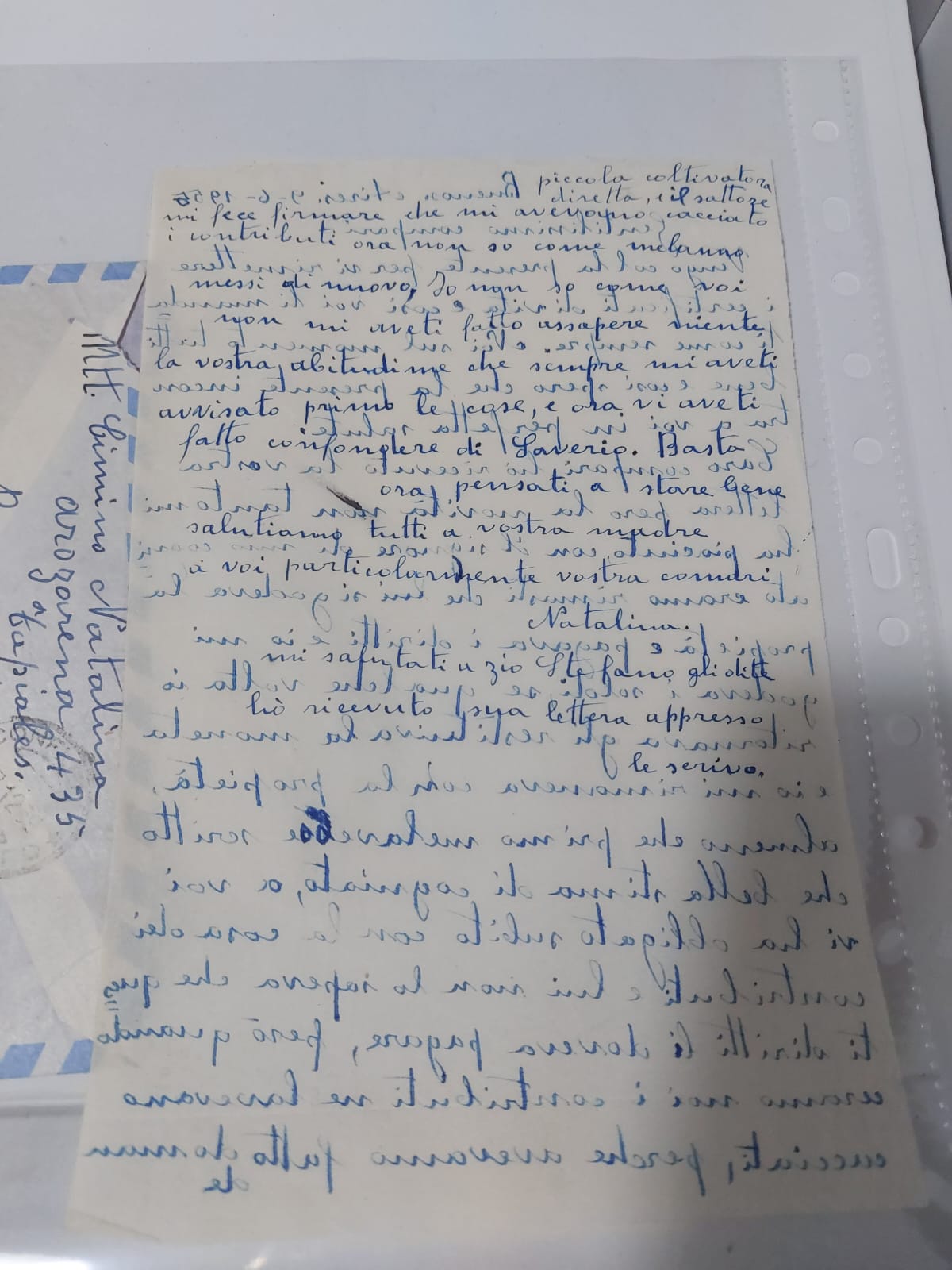 Lettera Cimino Natalina