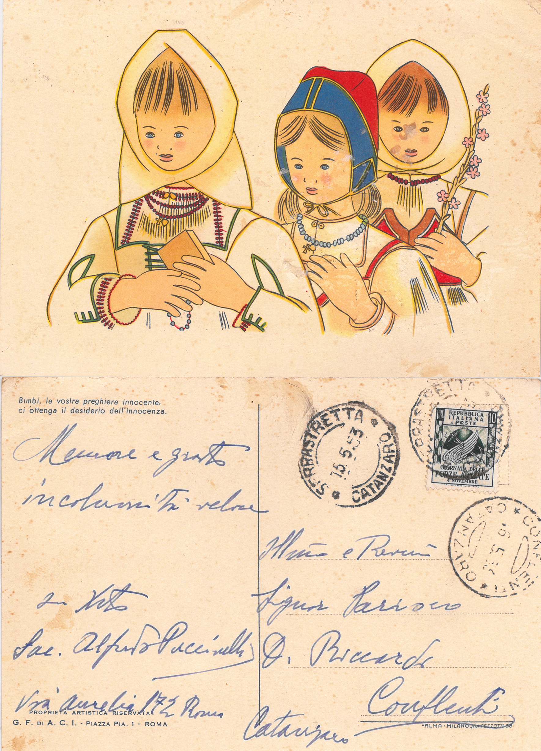 Cartolina Alfredo Piccinelli