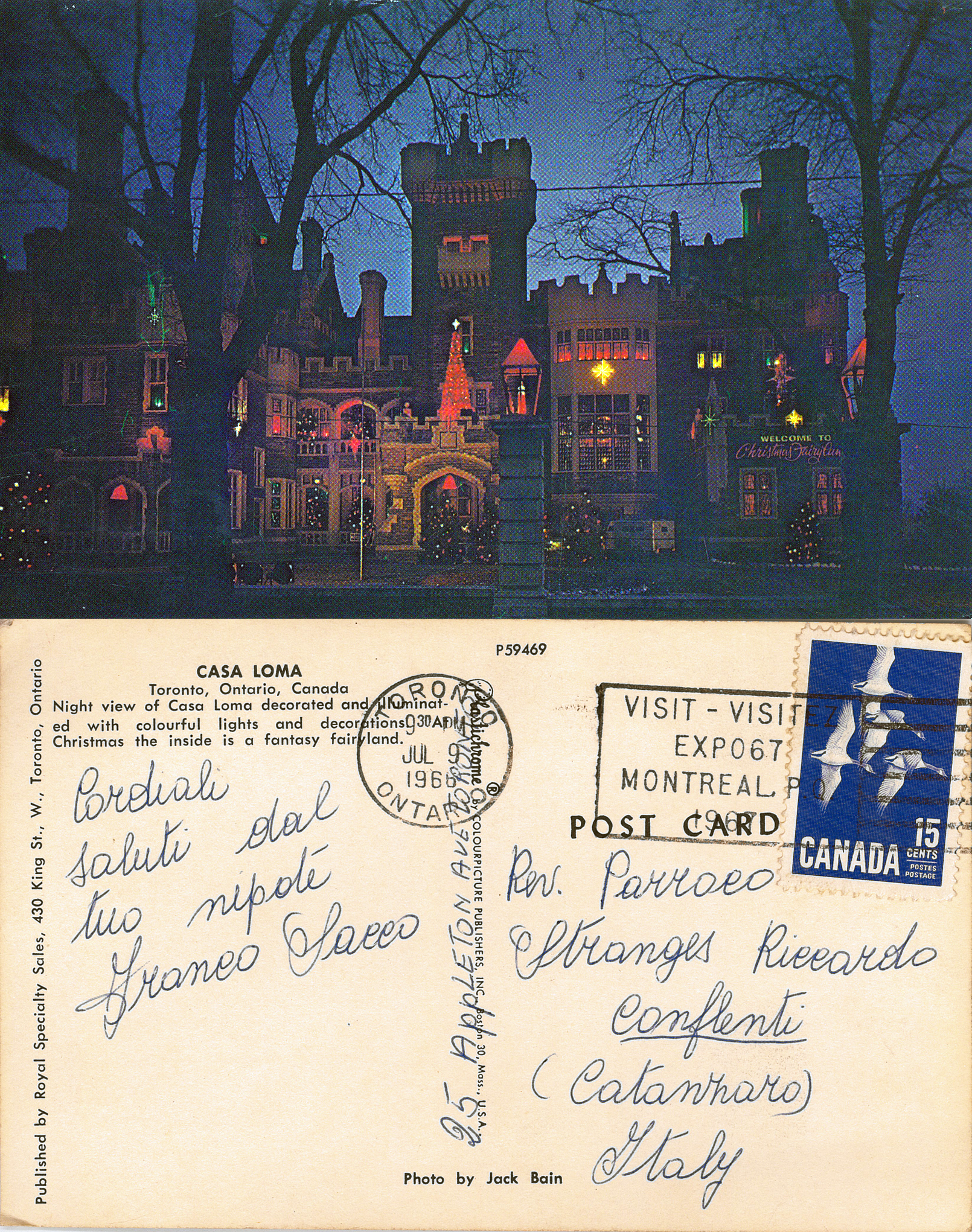 Cartolina Franco Sacco