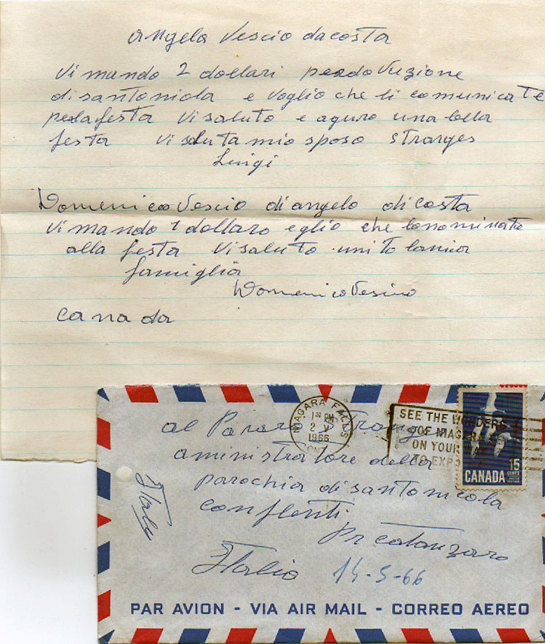 Lettera Angela Vescio