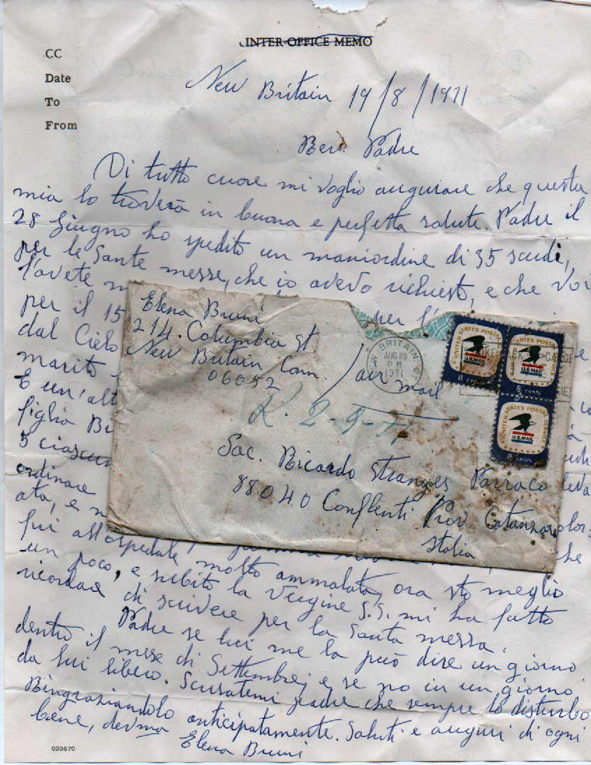 Lettera Bruni Elena