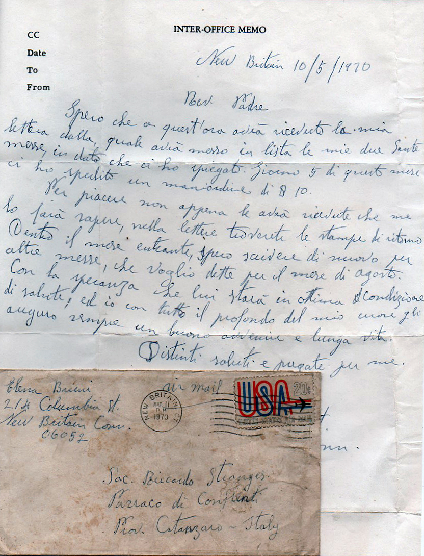 Lettera Elena Bruni