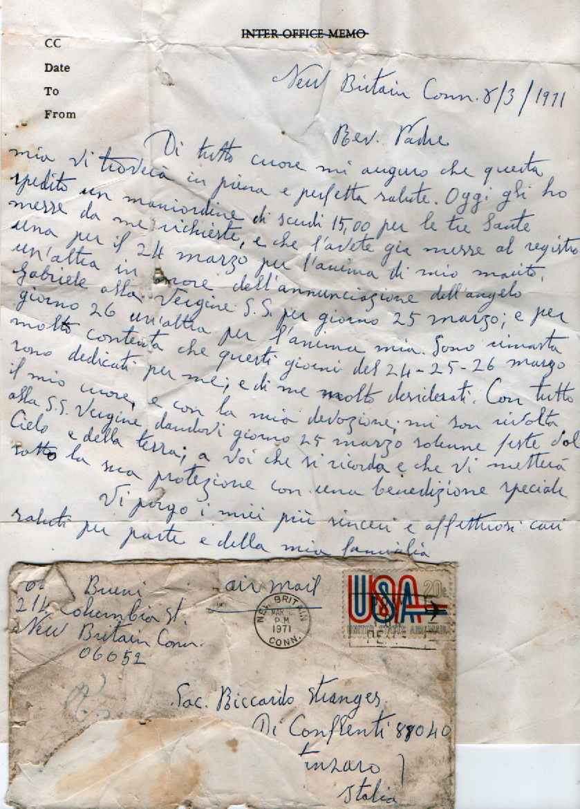Lettera Elena Bruni