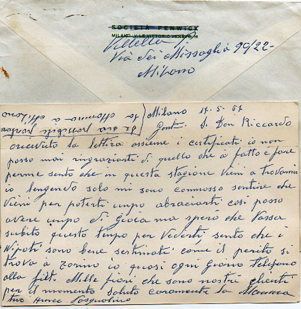 Lettera Pasqualino Villella
